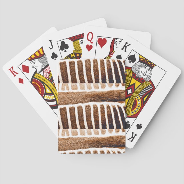 Brown Stripes_ Playing Cards (Back)