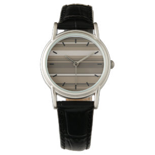 Brown stripes watch