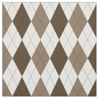 Brown | Suede | White Diamond Argyle Pattern