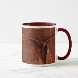 Brown Suede With Strap And Buckle Mug