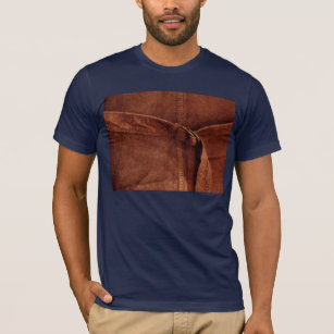 Brown Suede With Strap And Buckle T-Shirt