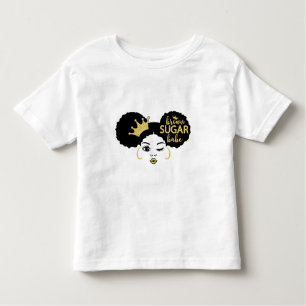 Brown Sugar Babe in Black and Gold Toddler T-Shirt