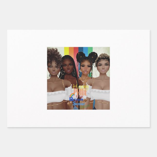 Brown Sugar Babes Pride Gift Wrap 1 (Front)
