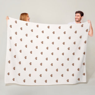 Brown Sugar Glitter Hearts Love Valentine's Fleece Blanket