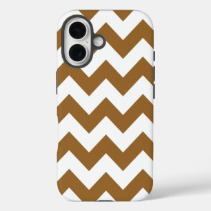 Brown Sugar Neutral Chevrons iPhone 16 Case