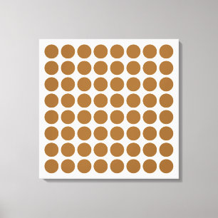 Brown Sugar Neutral Dots Canvas Print