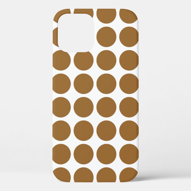 Brown Sugar Neutral Dots Case-Mate iPhone Case (Back)