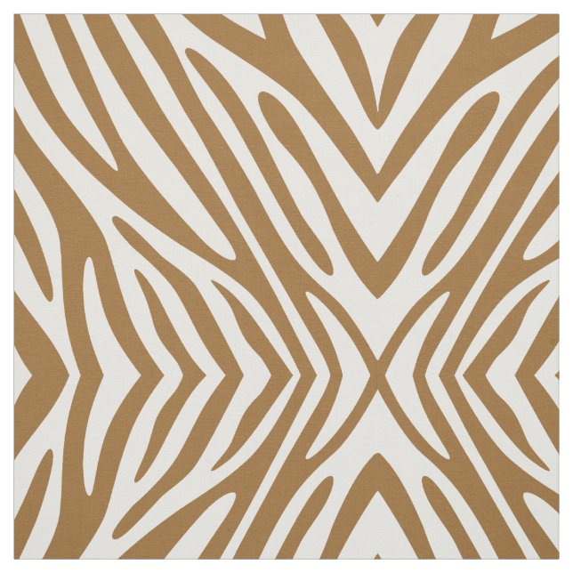 Brown Sugar Neutral Zebra Fabric (Swatch)