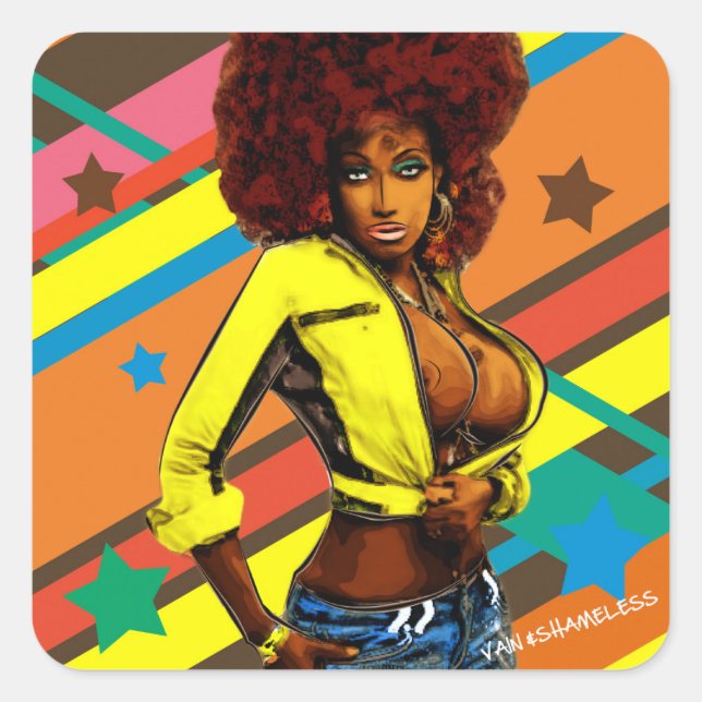 Brown Sugar Square Sticker (Front)