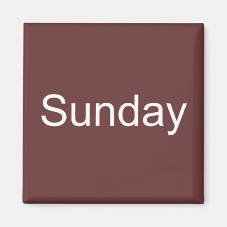 Brown Sunday Magnet