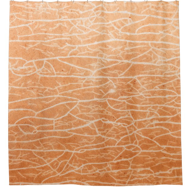 Brown surface shower curtain (Front)