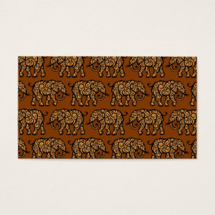Brown Swirling Elephant Pattern