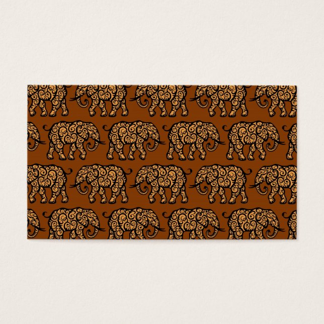 Brown Swirling Elephant Pattern (Front)