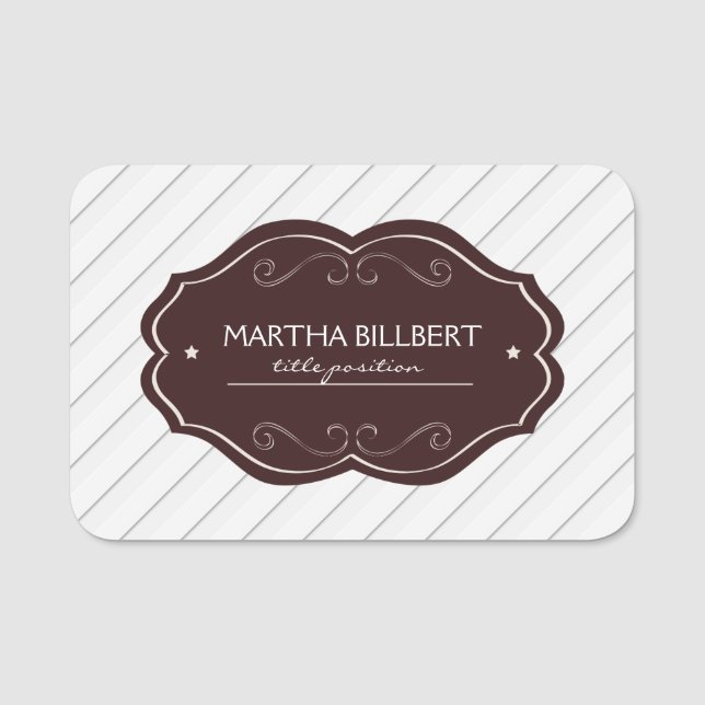Brown Swirls Tag (Front)