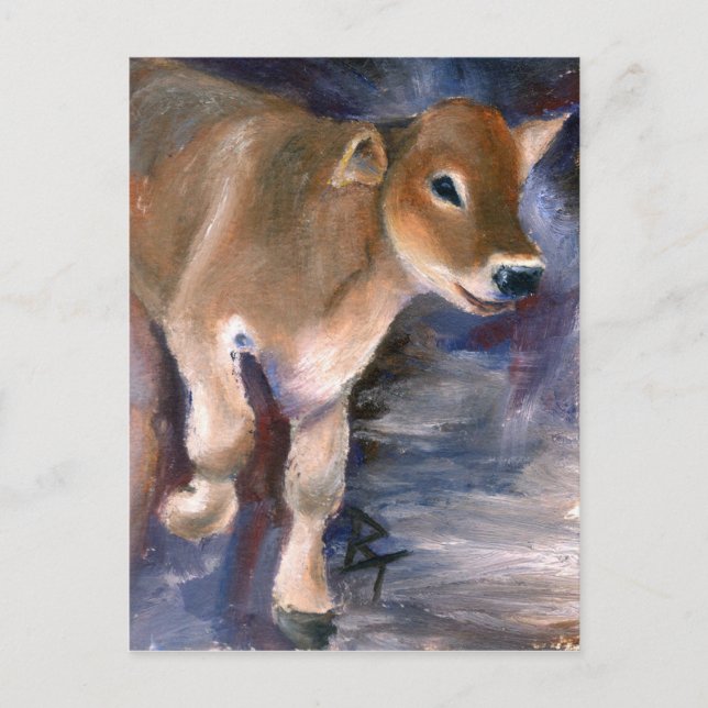 Brown Swiss Calf Postcard (Front)