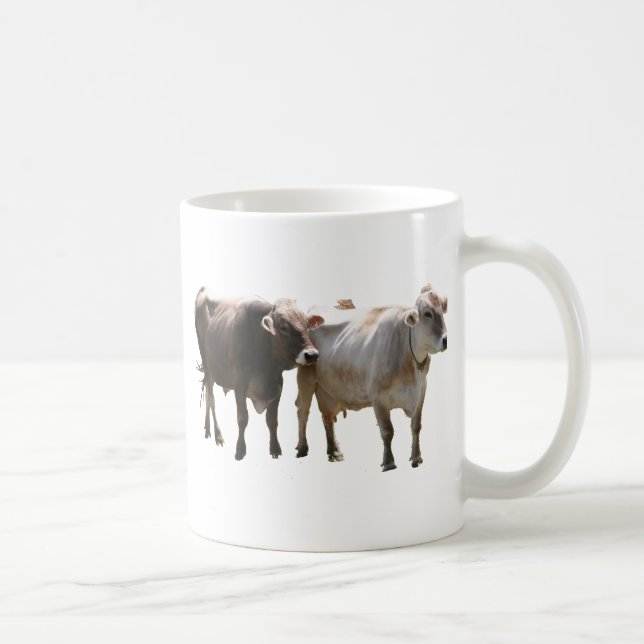 Brown Swiss Cows Coffee Mug (Right)