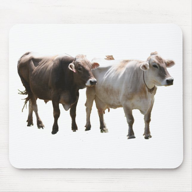Brown Swiss Cows Mouse Pad (Front)