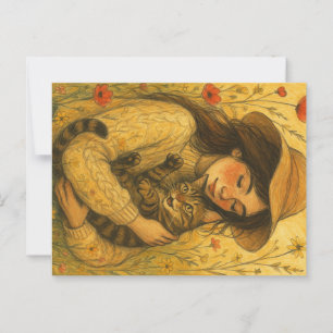 Brown Tabby Cat Mum                                Postcard