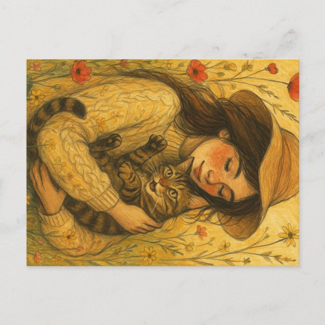Brown Tabby Cat Mum                                Postcard (Front)