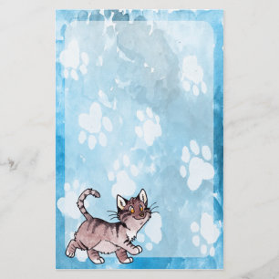 Brown Tabby Kitty Stationery