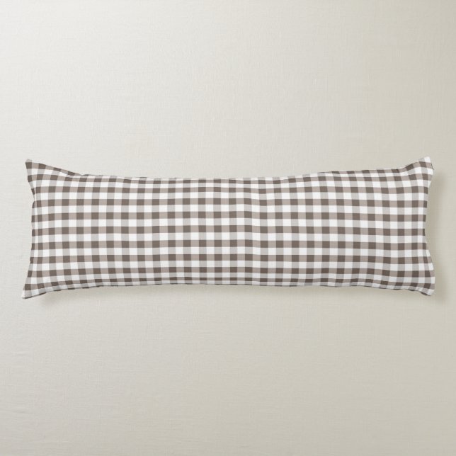 Brown Table Cloth Pattern Body Cushion (Front)