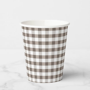 Brown Table Cloth Pattern Paper Cups