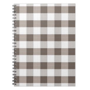 Brown Table Cloth Pattern Spiral Notebook
