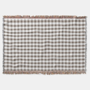 Brown Table Cloth Pattern Throw Blanket