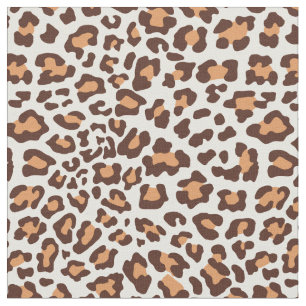 Brown, Tan, Cream Leopard Fabric