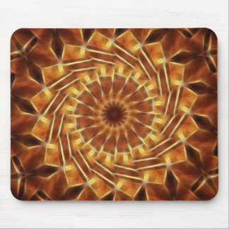 Brown Tan Gold Kaleidoscope Art 1 Mouse Pad