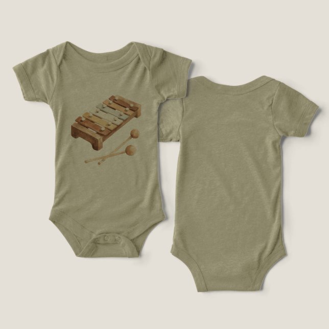 Brown Tan White Xylophone (Design Front & Back)