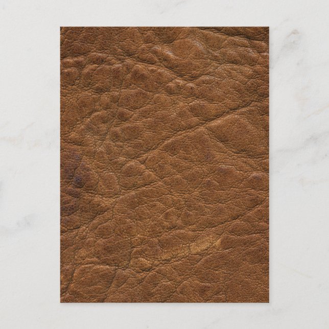 Brown Tanned Leather Texture Background Postcard (Front)