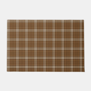 Brown Tartan Doormat