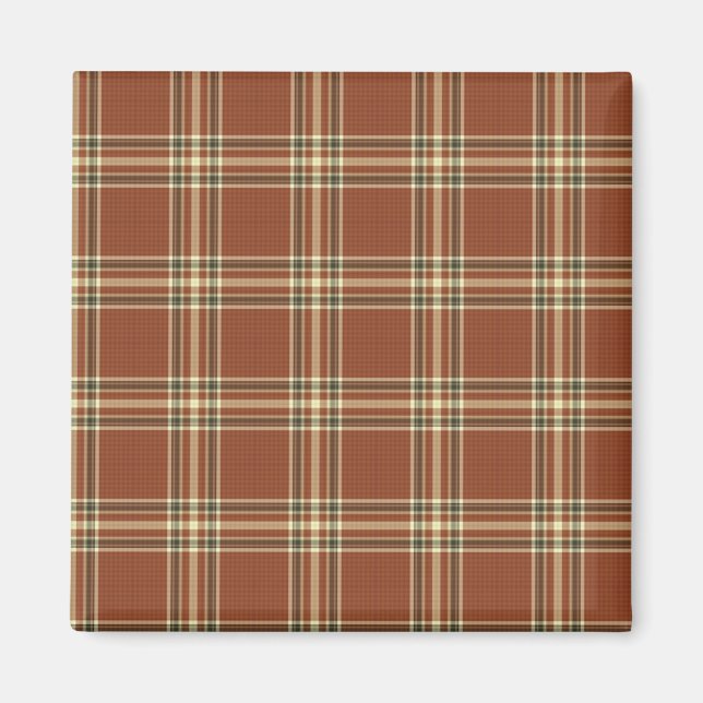 Brown Tartan Magnet (Front)