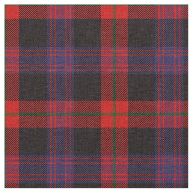 Brown Tartan Print Fabric (Close Up)