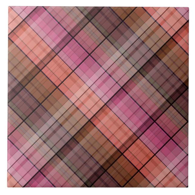 Brown tartan tile (Front)