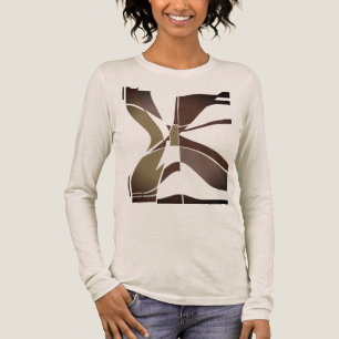 Brown Taupe Shades MCM Look Geometric Art Abstract Tri-Blend Shirt