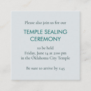 Brown & Teal Retro Shapes Temple Sealing Invite