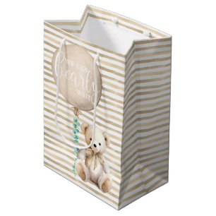 Brown Teddy Bear Baby Shower Gift Bag