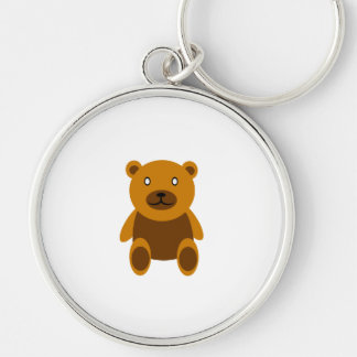 Brown teddy bear clipart key ring