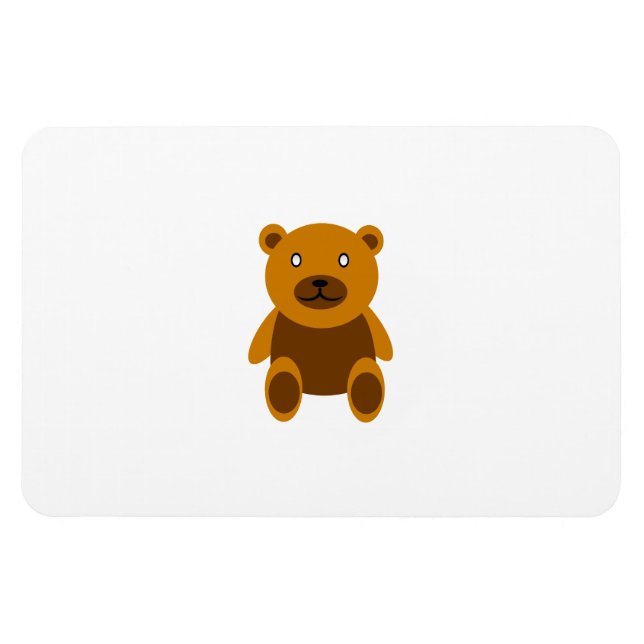 Brown teddy bear clipart magnet (Horizontal)