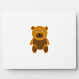 Brown teddy bear clipart plaque