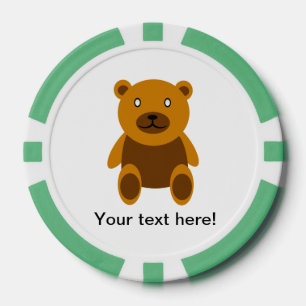 Brown teddy bear clipart poker chips