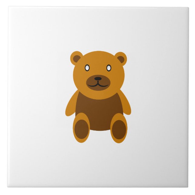 Brown teddy bear clipart tile (Front)