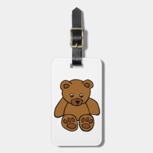 Brown Teddy Bear Luggage Tag