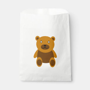 Brown teddybear clipart favour bags
