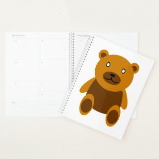 Brown teddybear clipart planner
