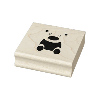 Brown teddybear clipart rubber stamp