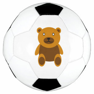 Brown teddybear clipart soccer ball
