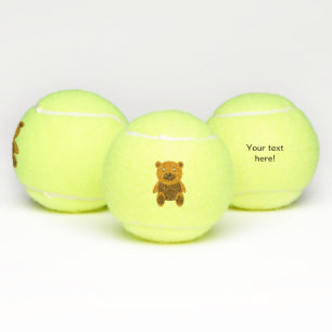 Brown teddybear clipart tennis balls